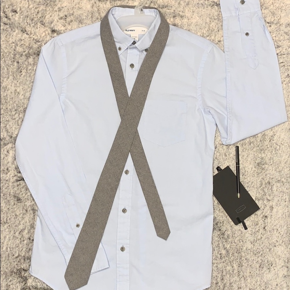 Old Navy Slim Fit Light Blue Button Up